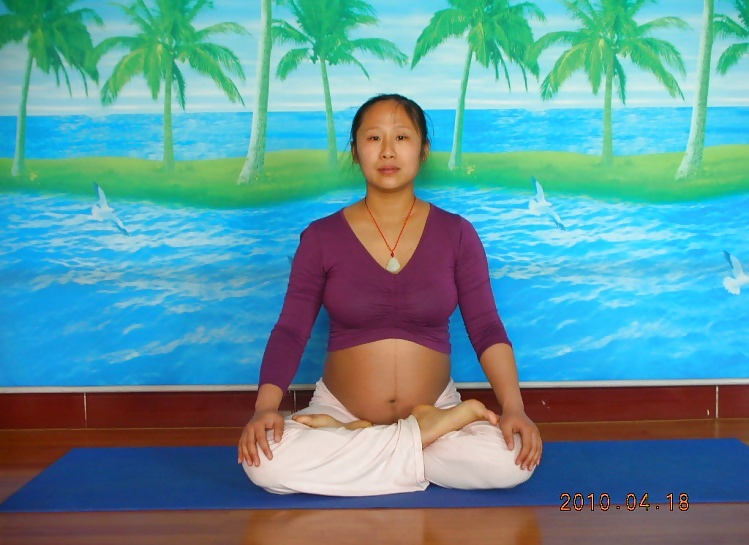 Chinese Preggo doing Yoga #26353502