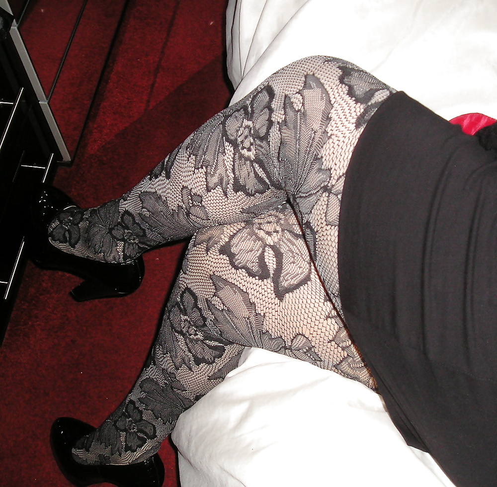 My girlfriend Natasha in heelsand lacy tights pantyhose #39994766