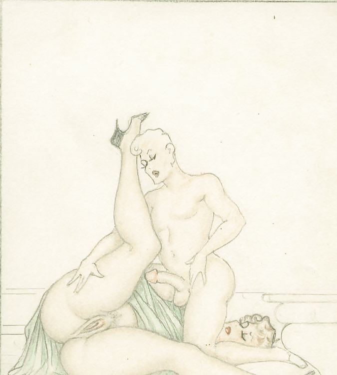 Vintage Erotic Drawings 18 #32292554
