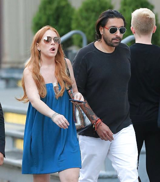 Lindsay Lohan ... Braless Out In New York #37231892