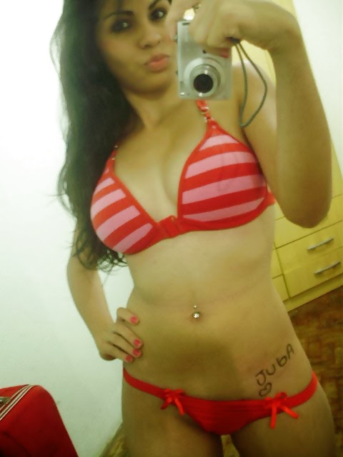 Hot taking pictures in the mirror