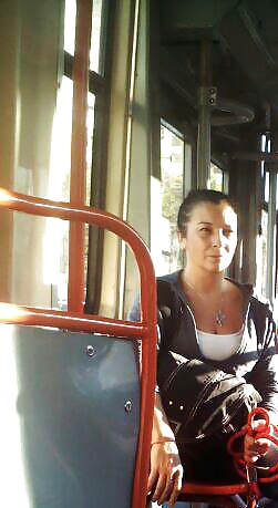 Spy old + young in bus, tram, tren romanian #25111173