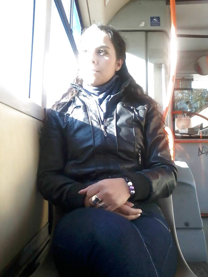 Spy old + young in bus, tram, tren romanian #25111184