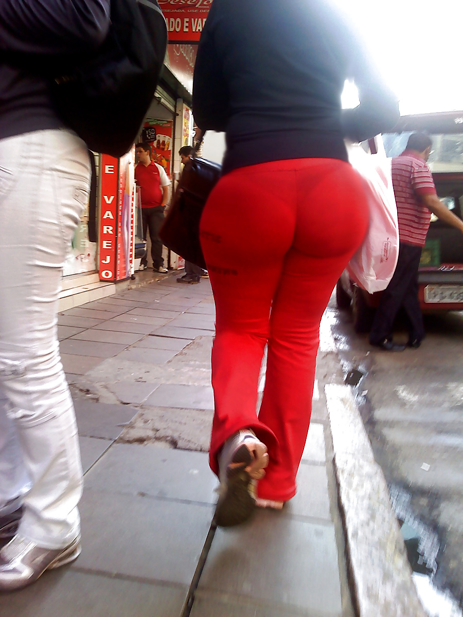 Candid Huge Red See-Thru Spandex Ass #29834161