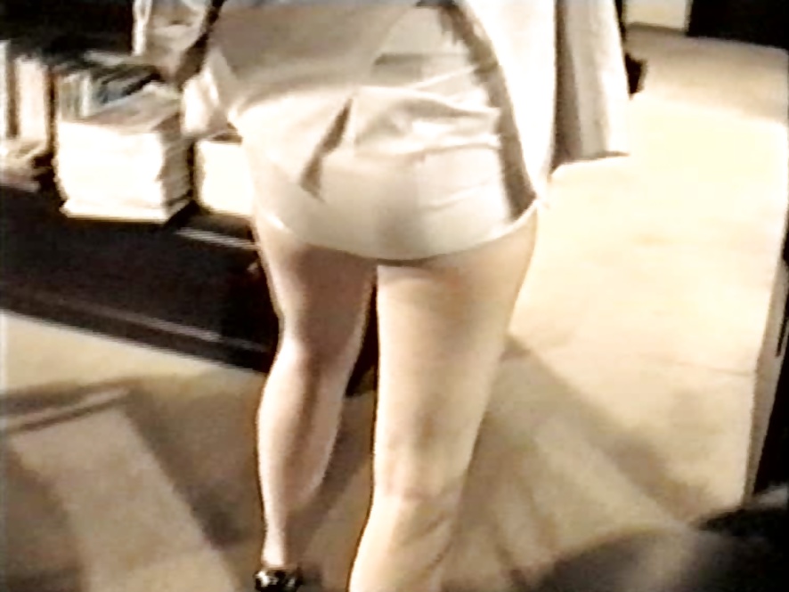 SAG - Sexy Tits & Legs In White Short Mini Costume 04 #34812550