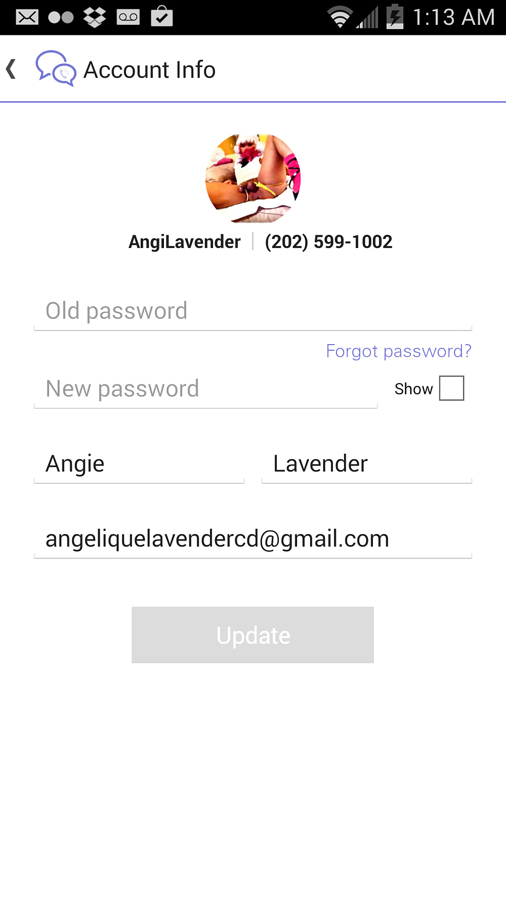 Getting in touch with Angelique #32066488