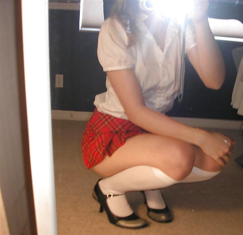 Selfshot teen with red skirt #24701869