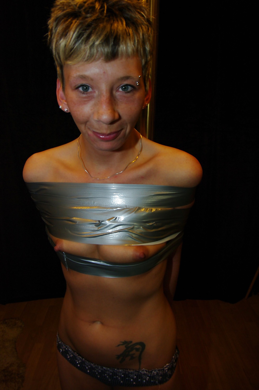 Duct-tape bondage german milf slave
 #33482381