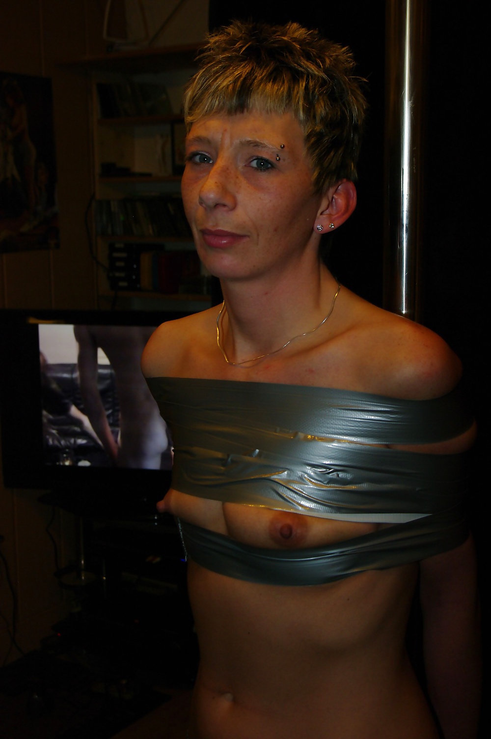 Duct-tape bondage german milf slave
 #33482399