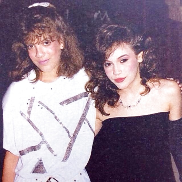 TORI SPELLING AND ALYSSA MILANO 1980'S #39045677