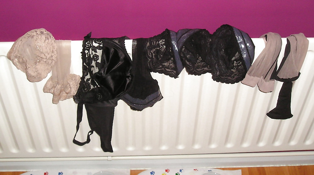 My girlfriends stockings and tights pantyhose wash day.