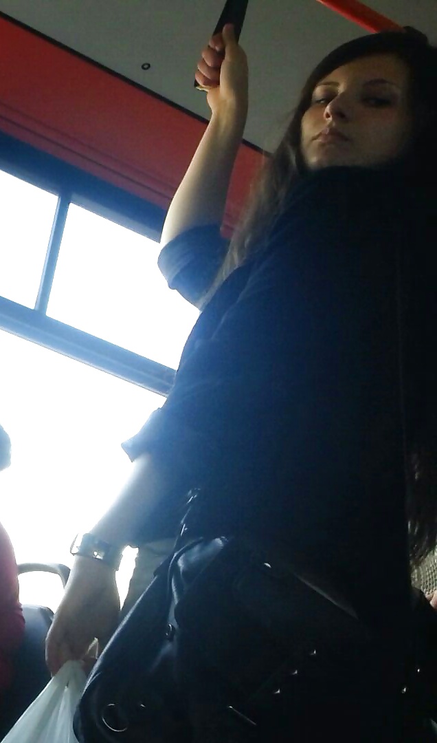 Spy sexy teens in bus and tram romanian #29784175