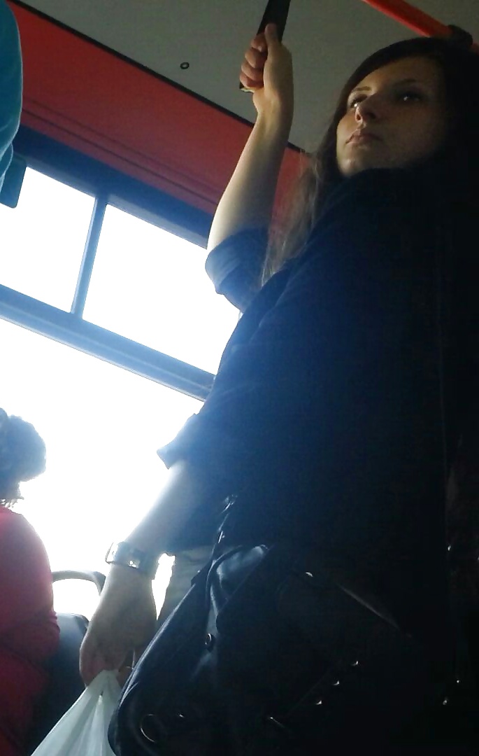 Spy sexy teens in bus and tram romanian #29784179