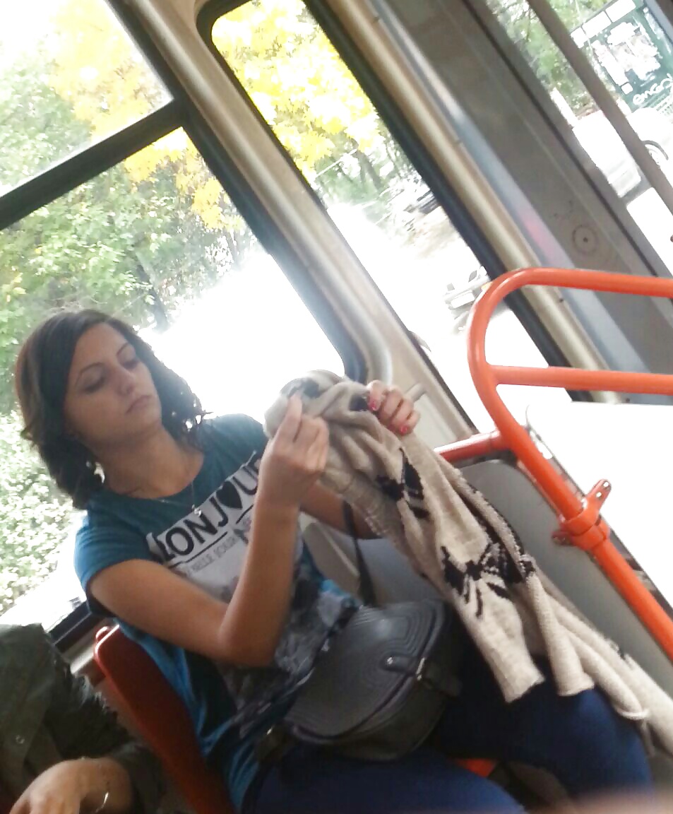 Spy sexy teens in bus and tram romanian #29784270
