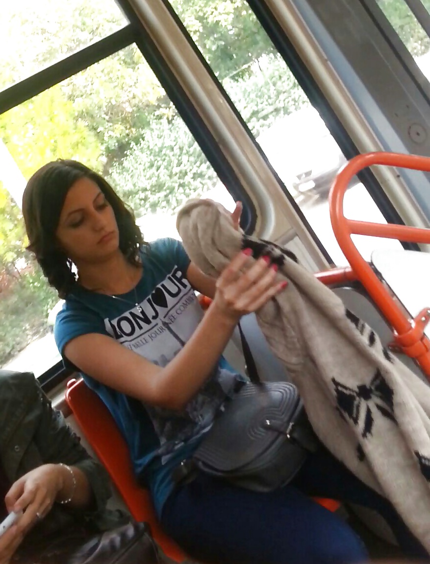 Spy sexy teens in bus and tram romanian #29784293