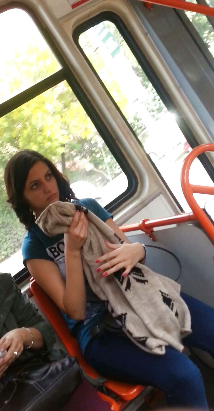 Spy sexy teens in bus and tram romanian #29784297