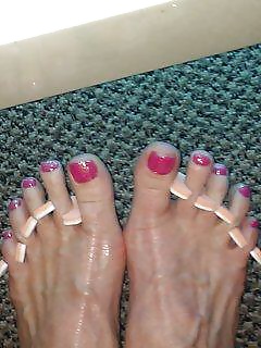 Cougar Mrs. C A redhead with big sexy feet and plump toes #41126892