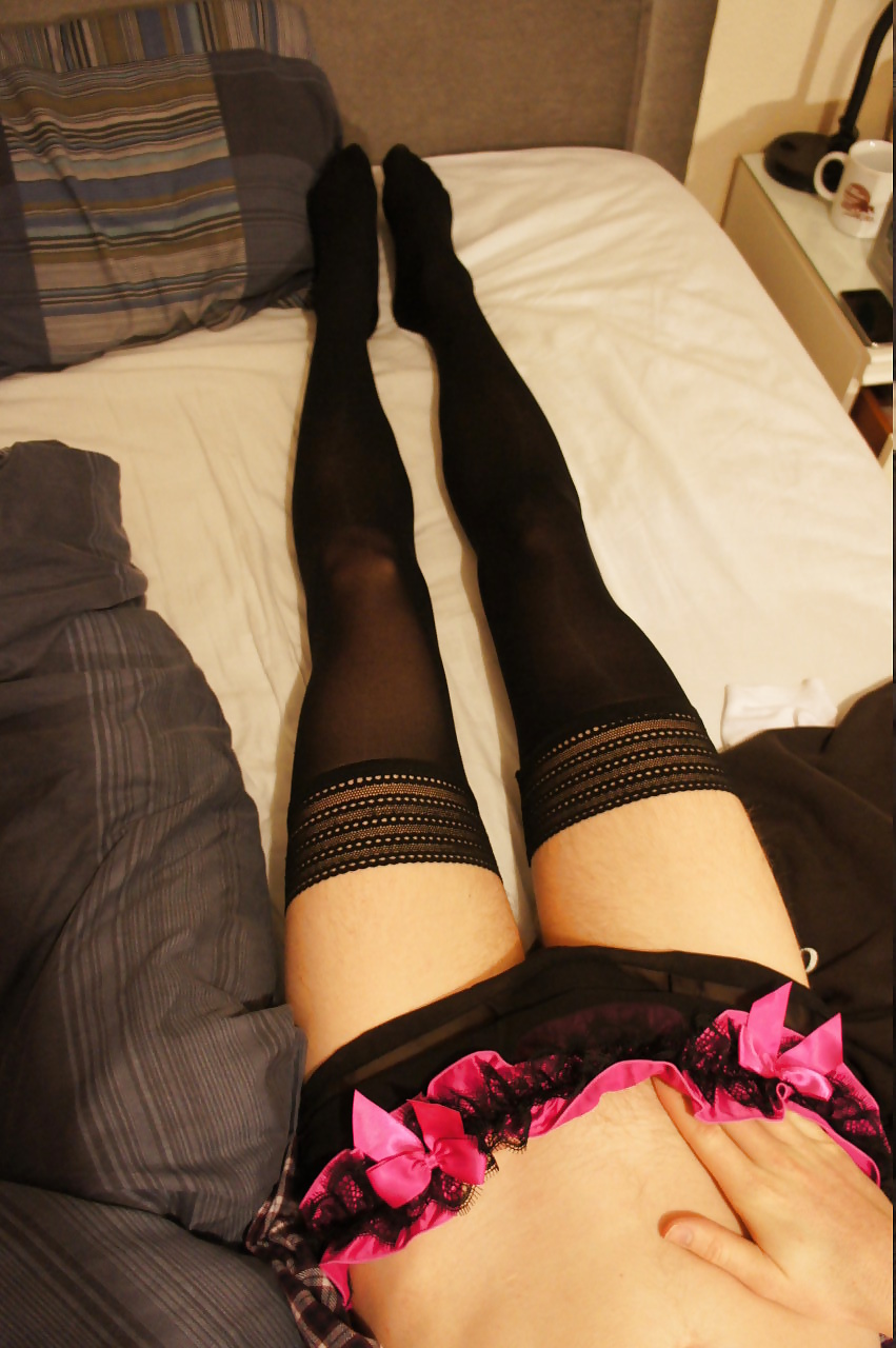 Me Sandra Crossdressing in PVC skirt and pink panties #27185279