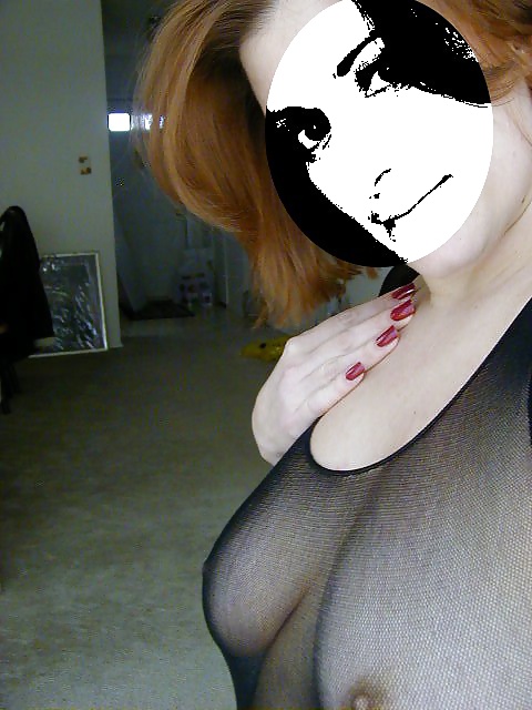 Sheer black body stocking - big boobs, lovely nipples #33582874