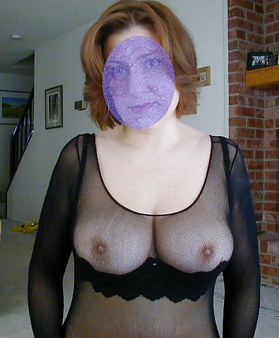 Sheer black body stocking - big boobs, lovely nipples #33582879