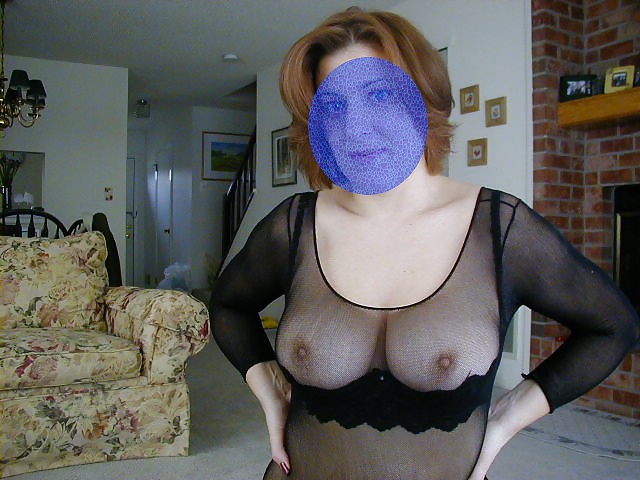 Sheer black body stocking - big boobs, lovely nipples #33582890