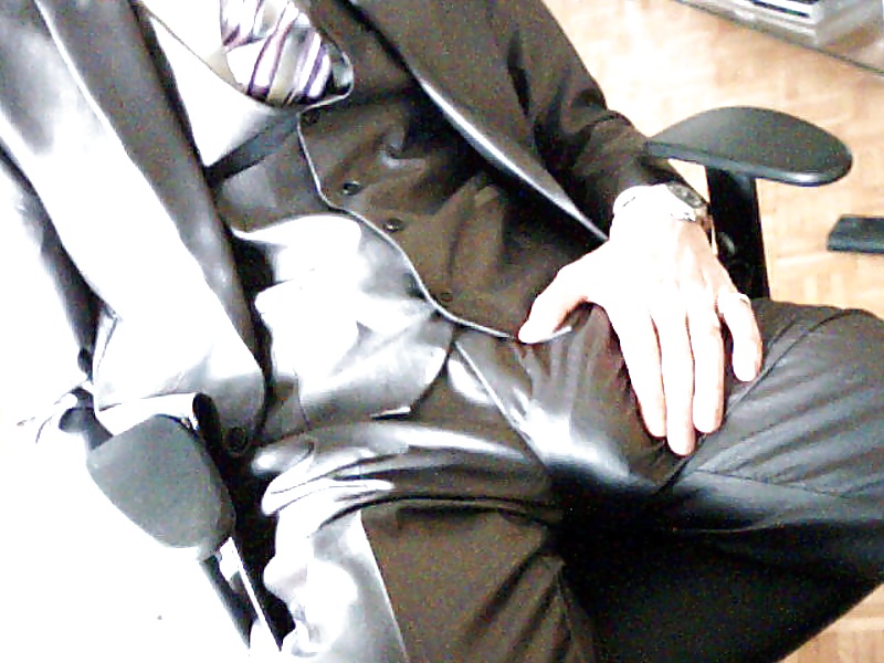 Horny in suit and shiny shorts #32463830