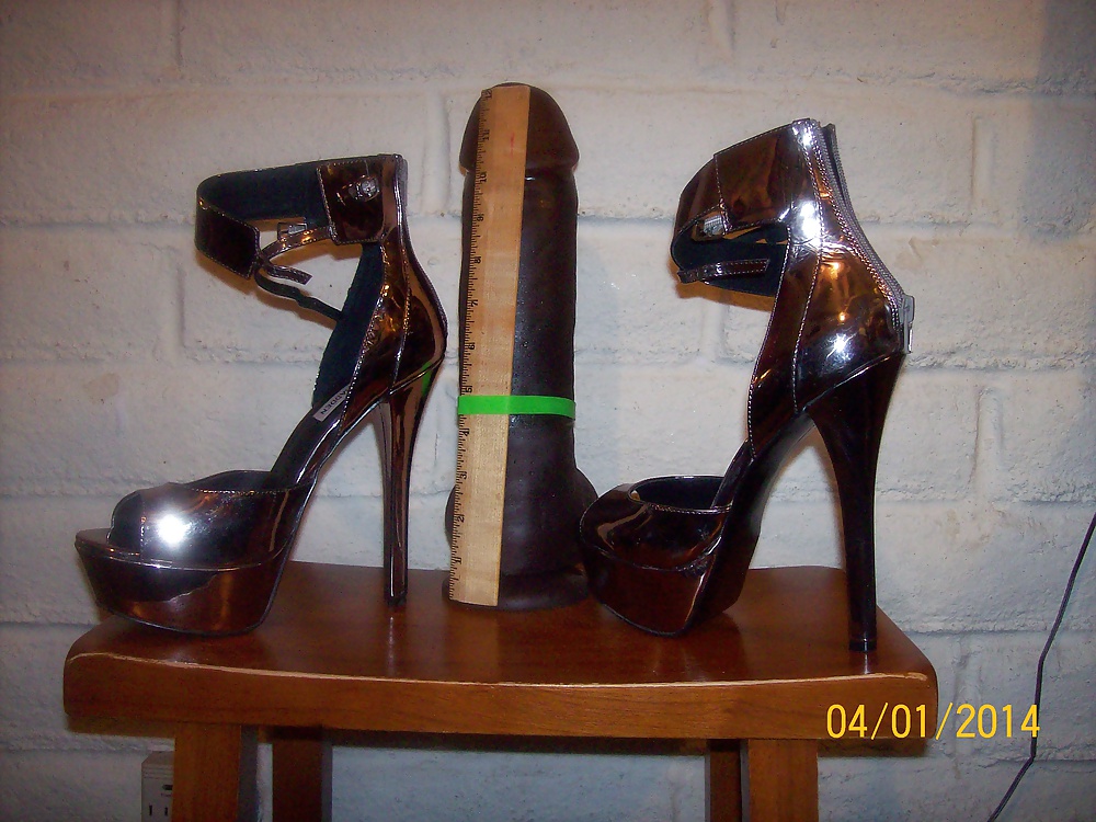 Platform stiletto heels to tease and get fucked by BBCs in. #25208908