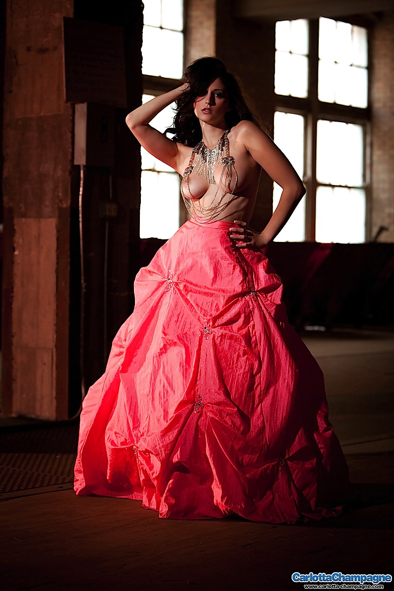 Sexy pink chiffon dress #32004267