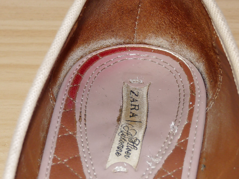 Wifes well worn nude lack Ballerinas flats shoes1 #23264754