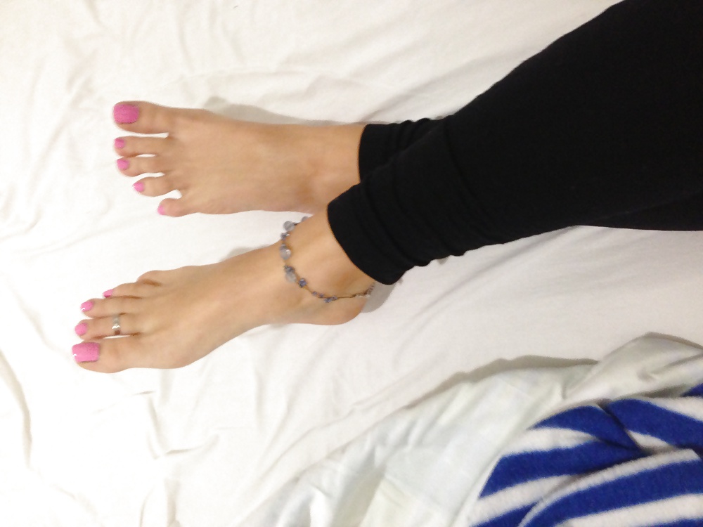Sexy pink footjob