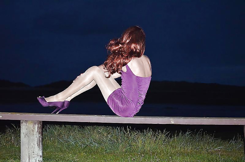 Xdresser Tight purple dress and heels #40054257