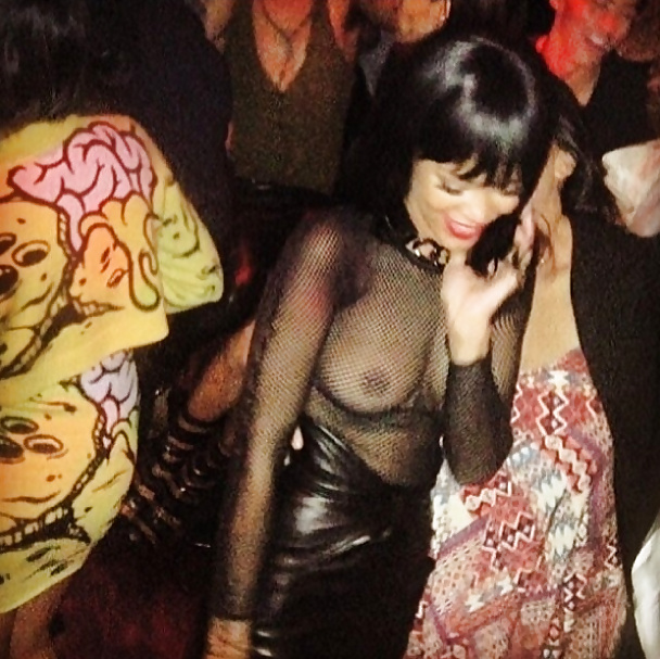 Rihanna Bares Her Breasts at Balmain Party In Paris #24531780