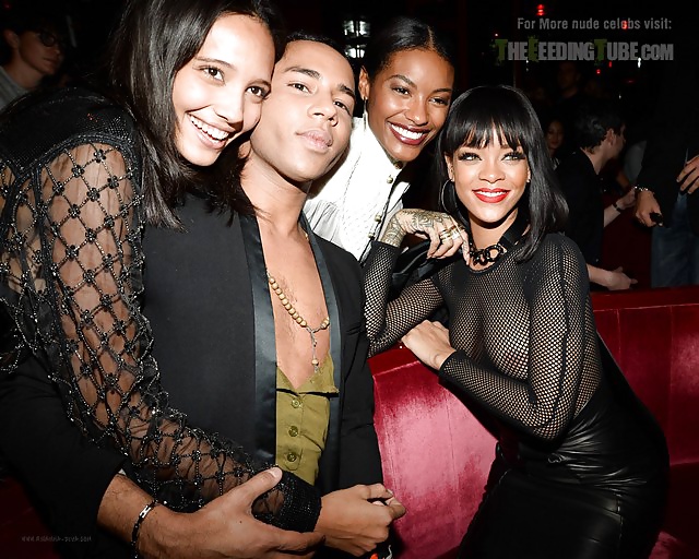 Rihanna Bares Her Breasts at Balmain Party In Paris #24531815