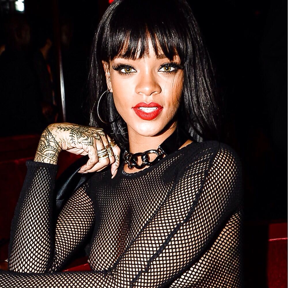 Rihanna Bares Her Breasts at Balmain Party In Paris #24531831