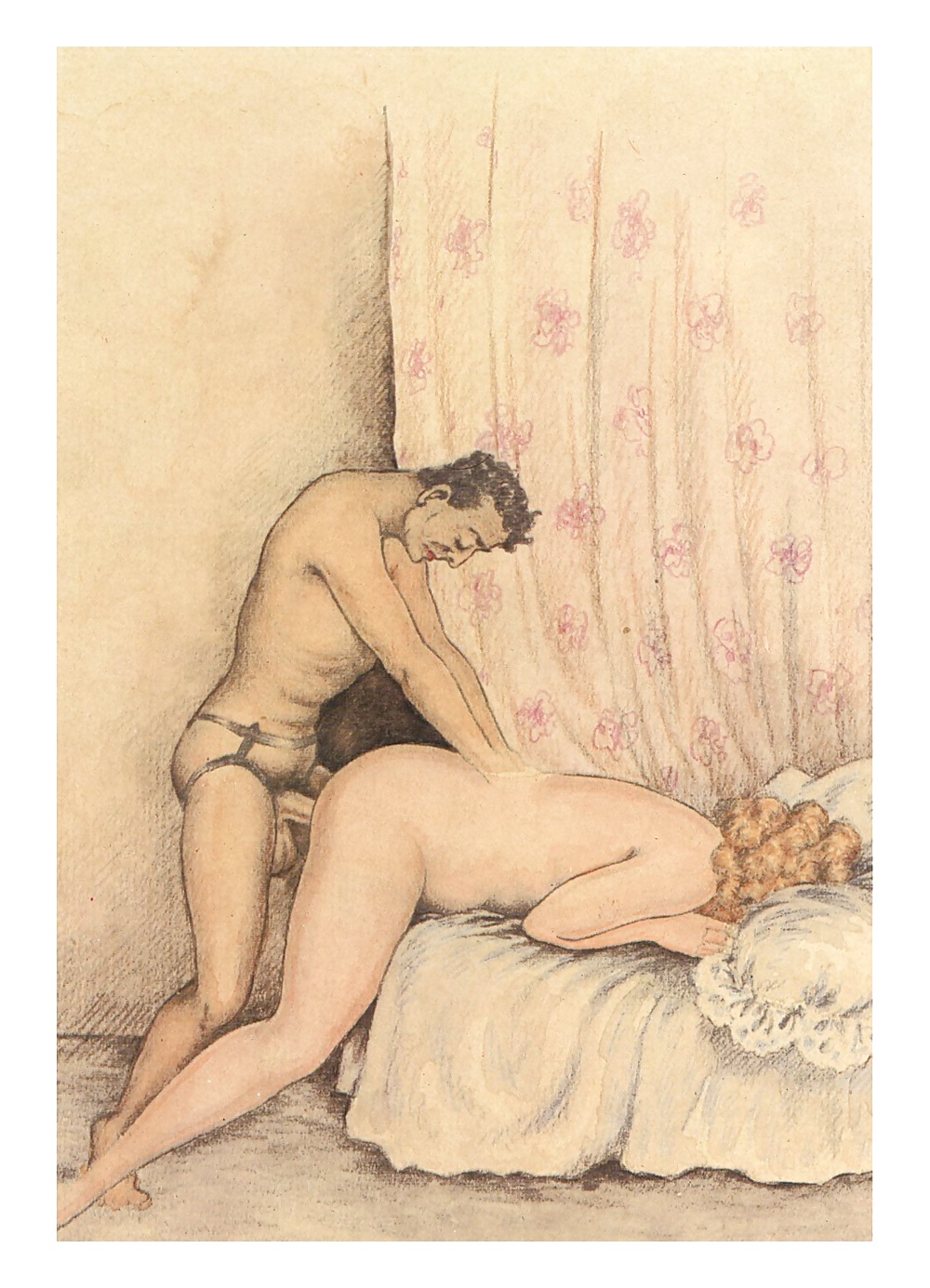 Vintage Erotic Drawings 13 #32840110