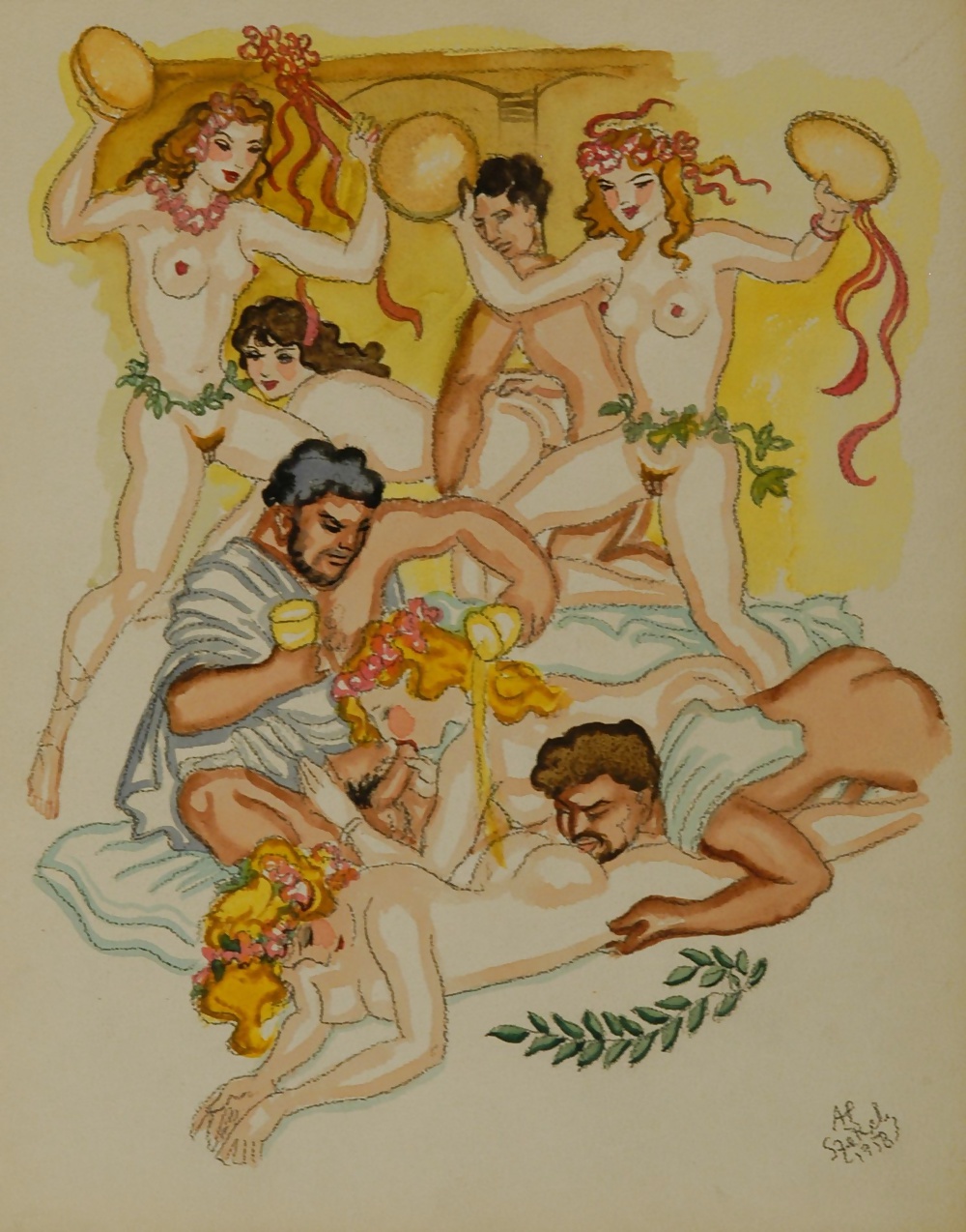 Vintage Erotic Drawings 13 #32840295