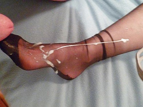 Foot, Footjob, Nylon, Sperm. #38869745