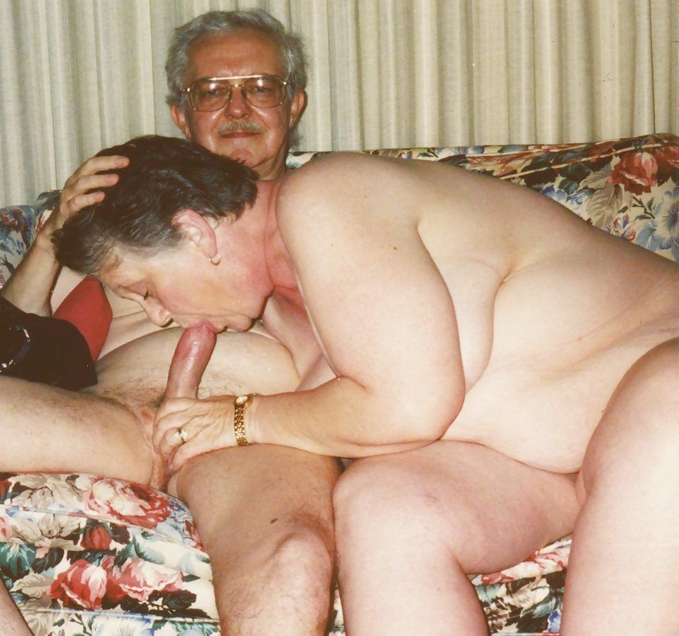 Fat granny blows grandpa's cock #40726990