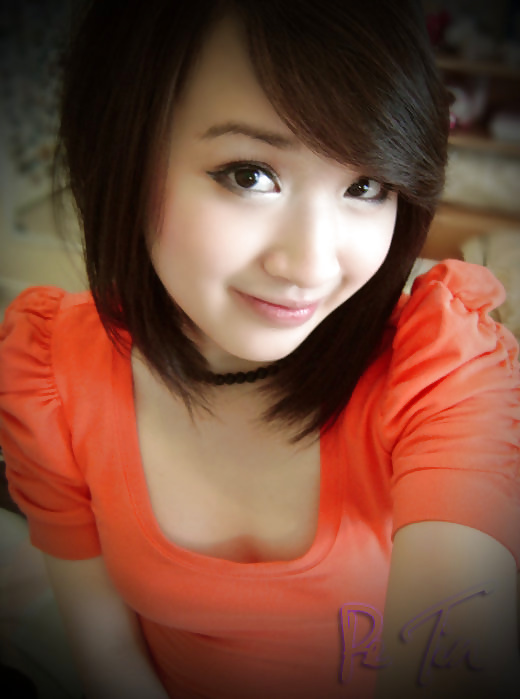 Pe Tin Cute Girl Viet Nam in Orange Shirt  #33037658