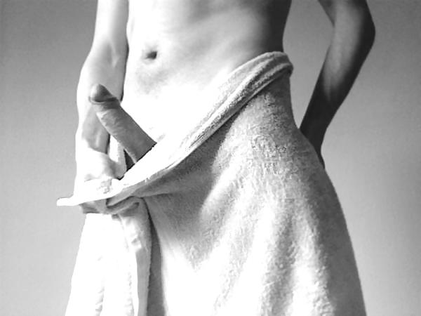 Peek under my towel after a hot shower #23203366
