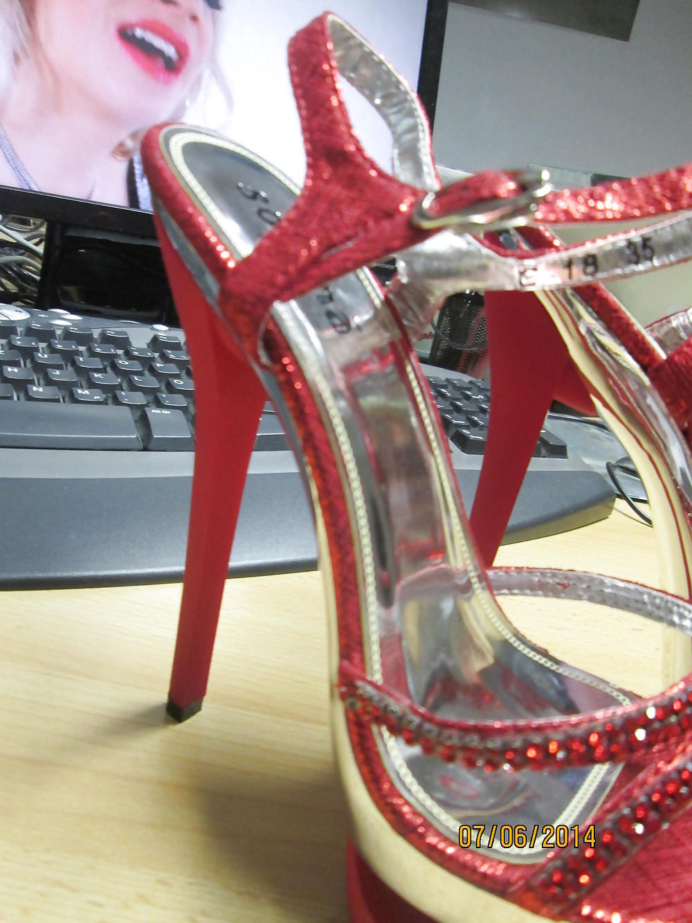 New Red Plateau High Heels #27469630