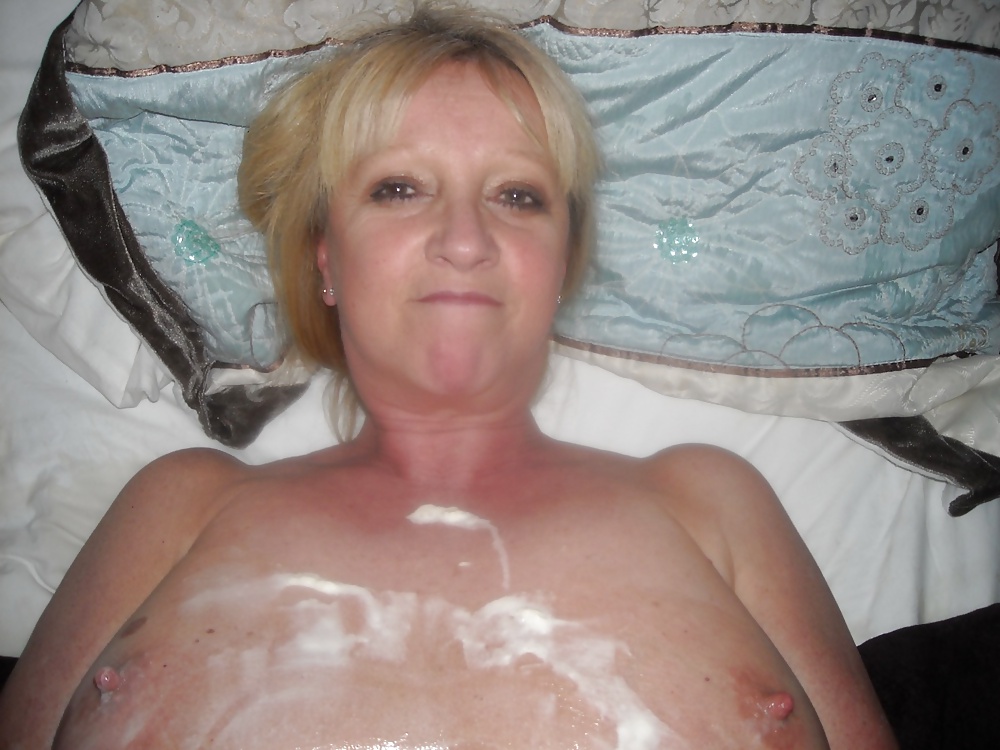 Old blond woman with large breasts #33932243