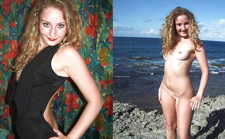 Jóvenes antes y después de vestirse y desvestirse
 #25534576