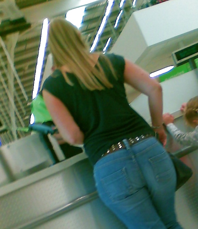 Sexy blonde MILF with big booty at the store #29791261