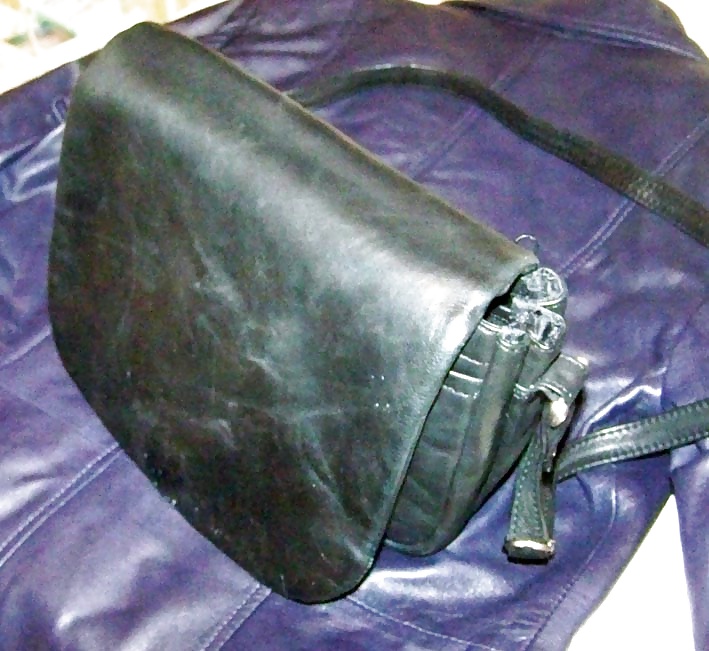 Leather handbag fucked  #30832907