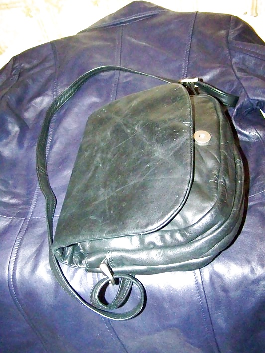 Leather handbag fucked  #30832910