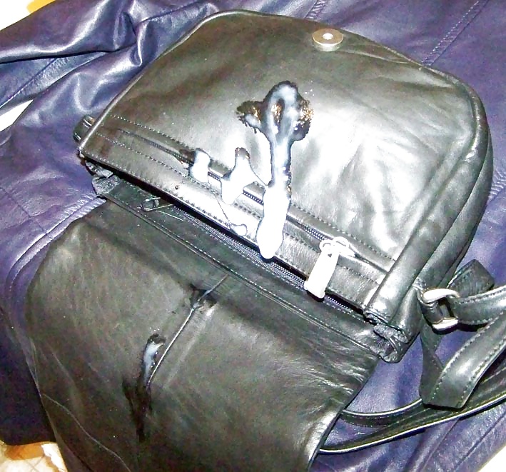 Leather handbag fucked  #30832913