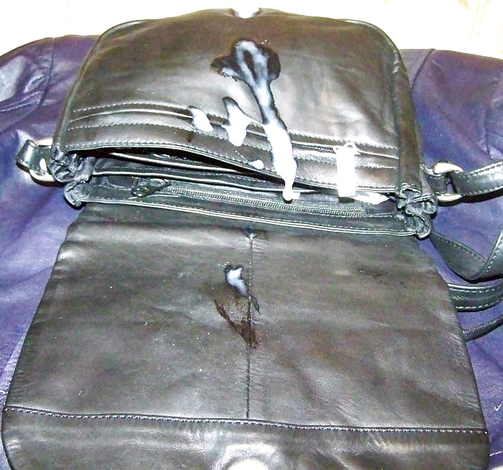 Leather handbag fucked  #30832921