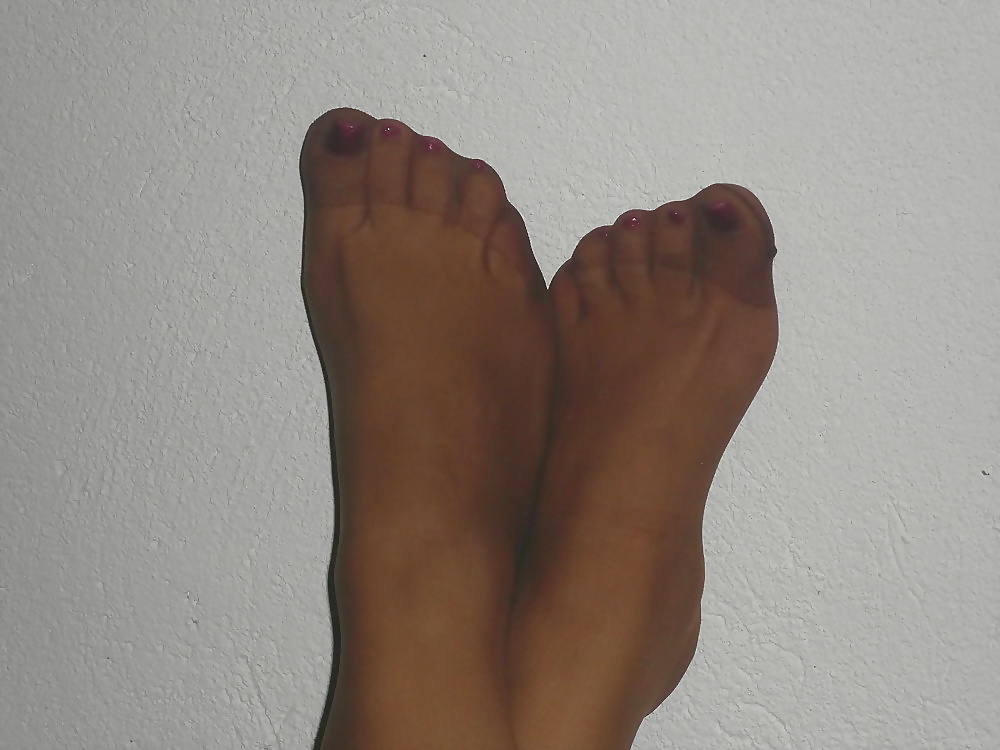 Nylon mature feet #23616670