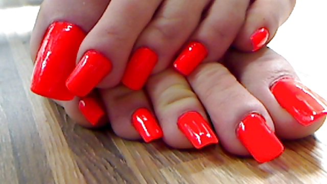 Alex's sexy red toe nails #36116591